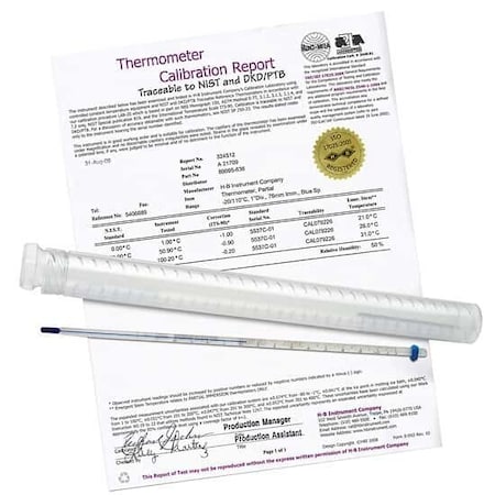 Digi-Sense Calibrated Liquid-In-Glass Thermometer,  00708-01
